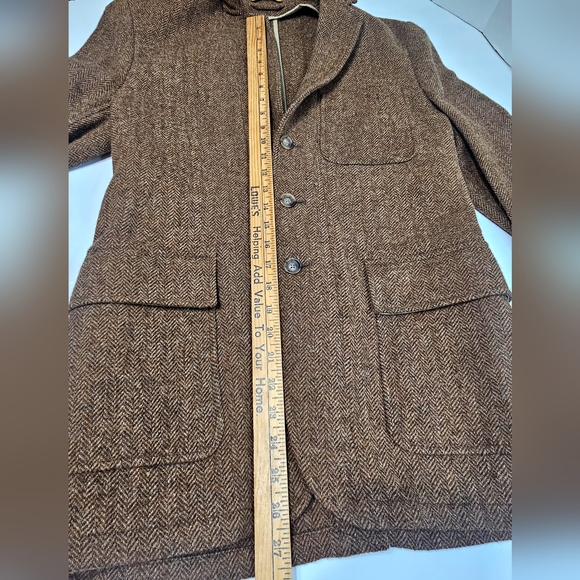 Rugby Ralph Lauren Textured Brown Blazer Suit Jacket - Picture 5 of 16